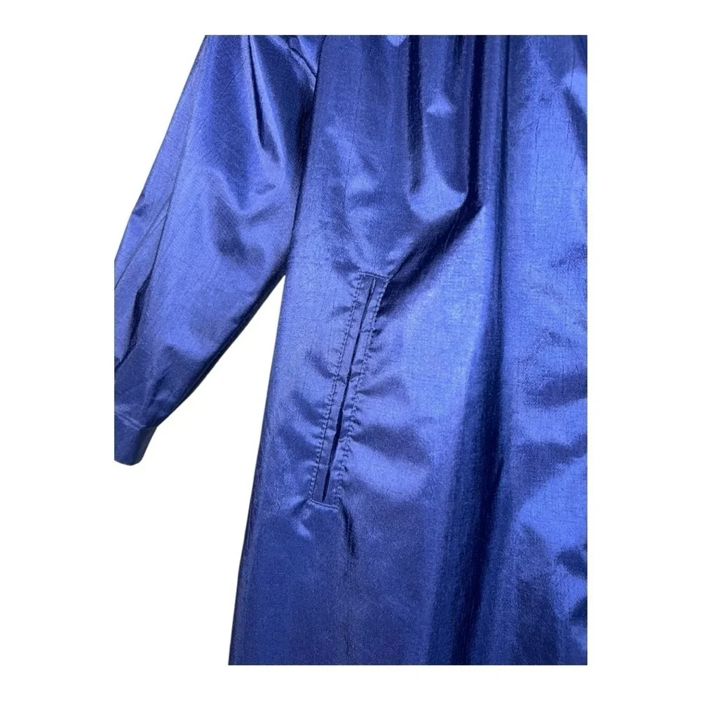 Vintage Rothschild Hooded Jacket for Young Girl. Embroidered Trim Sz 6 blue navy